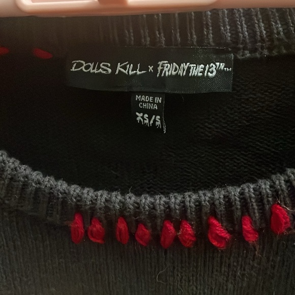 Dollskill x Friday the 13th Vile Voorhees Oversized Sweater - Picture 4 of 5